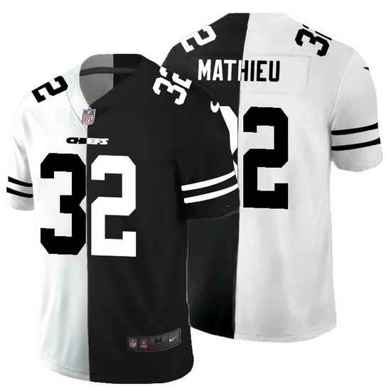 Kansas City Chiefs 32 Tyrann Mathieu Men Black V White Peace Split Nike Vapor Untouchable Limited NFL Jersey